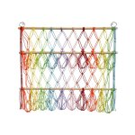 Filet de rangement pour jouets b�b� enfant style hamac pet net peluches h 76 cm r�gler - multicolor�