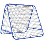 Filet de rebond double face - homcom - 91 x 91 cm - pliable - rglable dans 5 angles - structure en acier ...