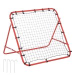 Filet de rebond - homcom - métal angle réglable et 20 cordes élastiques pour entraînement de football ... Filet de rebond - homcom - métal angle réglable et 20 cordes élastiques pour entraînement de football ...