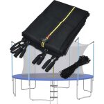 Filet de s�curit� int�rieur pour trampoline 366 cm 12ft double fermeture �clair & boucles - noir