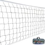 Filet de volley - ball extrieur avec corde en acier 96 m x 1 m - convient pour la piscine lcole la pla ...