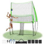 Filet de volley - ball portable - vevor - filet dentra�nement de volley - ball r�glable en hauteur avec ...