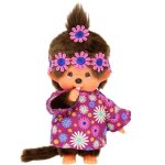 Fille hippie en robe 20 cm kiki monchhichi poupe avec queue de cochon
