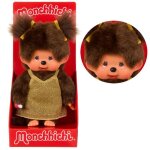 Fille en robe or paillet�e avec deux tresses 20 cm kiki poup�e monchhichi mode