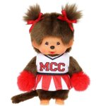 Fille en robe de pom - pom 20 cm kiki monchhichi poup�e deux nattes