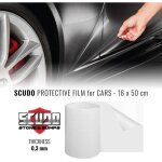 Film adh�sif transparent - protection carrosserie - 0. 3 mm - 16 x 50 cm - voiture - blanc