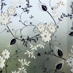 Film fenetre anti regard occultant fleur film electrostatique vitre 44. 5x200cm