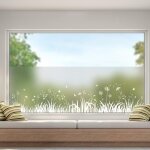 Film fenetre anti regard film occultant fen�tre motif pissenlit d�poli 44. 5 � 200cm bon intimit� anti ...