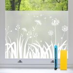 Film fenetre anti regard film occultant fentre motif pissenlit dpoli 44. 5  200cm film opaque fenetre ...
