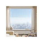 Film fen�tre anti regard pissenlits blanc 90x200 cm - brise vue vitrage �lectrostatique d�coratif pour ...