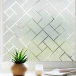 Film fenetre electrostatique vitre anti uv film effet dpoli - 45x200cm - pour bureau maison salle de ...