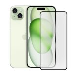 Film protecteur avec bords noir pour iphone 15 plus 6. 7 verre tremp� de protection transparent - yuan ...