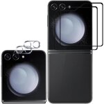 Compatible samsung galaxy z flip5 5g - pack de 4 films vitre verre tremp� 2 pour �cran et 2 pour lobjectif ...