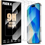 Film de protection en verre tremp - booling - pour iphone 17 pro max - 4 pices - rsistance 9h - transparent ...