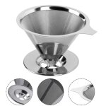 Filtre à café inox 304 réutilisable et écologique - filtre à dripper trébuche pour camping / voyage - ... Filtre à café inox 304 réutilisable et écologique - filtre à dripper trébuche pour camping / voyage - ...