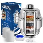 Filtre douche anti calcaire à 15 Étapes avec vitamine c - filtre de douche haut débit - 2 cartouches ... Filtre douche anti calcaire à 15 Étapes avec vitamine c - filtre de douche haut débit - 2 cartouches ...