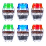 Filtre robinet charbon actif 6 couches - pack 6 mini purificateurs aimoonsa