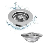 Filtre d�vier 3 fonctions - inox 304 r�sistant - syst�me anti - bouchage + bouchon pop - up - pour cuisine ...