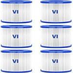 Filtre  cartouche - riceel - bestway 58323 - 6 pcs - compatible lay - z - spa - filtration efficace