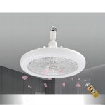 Fimei ventilateur de plafond e27 � led 3 vitesse mini fan avec dimmable eclairage 3 couleurs blanc