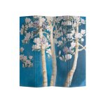 Fine asianliving paravent cloison amovible s�parateur de pi�ce 4 panneaux blossom trees l 160 x h 180 ...