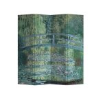 Fine asianliving paravent cloison amovible s�parateur de pi�ce 4 panneaux bridge�over a�pond�of�water ...