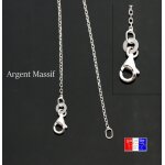 Fine chaine 40cm femme enfant en argent massif rhodi idale pour pendentif