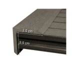 Finition latrale lame terrasse bois composite - brun - 220 cm