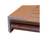 Finition latrale lame terrasse bois composite - brun exotique - 220 cm