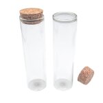 Fiole en verre - megacrea diy - h 11 cm x d 3 cm - bouchon en lige - style prouvette - lgance