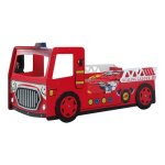 Lit camion de pompier - altobuy - 90x200cm - rouge - avec leds - sans matelas Lit camion de pompier - altobuy - 90x200cm - rouge - avec leds - sans matelas