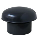 First plast - cdvm140a - y - cdvm140a chapeau de ventilation tete salateur avec filet ardoise diametre ...