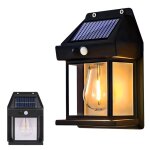 Lot de 2 appliques solaires r�tro fishtec ? d�tecteur mouvement 3?5 m 3 modes �tanches 17�12�58 cm