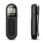 Fishtec mini radio fm  cran pocket - petit radio portable de poche - rechargeable avec batterie - idal ...