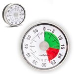 Minuteur magn�tique cuisine fishtec zones couleur 60 min acier inox id�al pour g�rer les cuissons