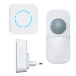 Fishtec sonnette sans fil cintique ? porte 150 m ? sans pile ? tanche ip55 ? rcepteur secteur