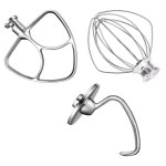 Fixation daide au mixeur pour batteur sur socle pour kitchenaid de 5pintes k5ww fouet mtallique et crochet ...