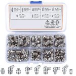 Fixation pour graisseur - avec bo�tier en plastique - connecteur droit 45� 90� 180� - combinaison � visser ...