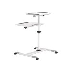 Support vidoprojecteur - manhattan - 461726 - table sur roulettes - inclinable - rglable en hauteur ...