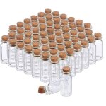 Flacons en verre avec bouchon de lige lot de 120 mini - bouteilles pour huile pices herbes sable 10 ...