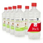 Flambiol biothanol premium en gel (24 x 1 l) ? combustible longue dure idal pour chemines dintrieur ...