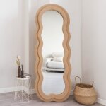 Flamingueo grand miroir mural - vague decoration chambre et maisons miroir sur pied miroir ondul�