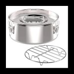 Flan pan flanera moule moule � flan en acier inoxydable avec couvercle - flan maker pour pot de 6