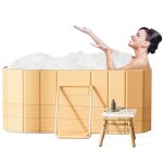Flasidu baignoire pliable pour adulte 128x60x55cm baignoire portable pour petite salle de bain pvcfacile ...