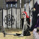 Flasidu squelette humain articulé pour décoration halloween party 165 cm Flasidu squelette humain articulé pour décoration halloween party 165 cm