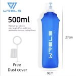 Flasque running 500ml bleu fonc� soft flask ? gourde souple pliable pour trail course � pied et sport ...