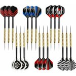 Fléchettes à pointe en acier - jeu professionnel en métal 18 pièces pour jeux de fléchettes Fléchettes à pointe en acier - jeu professionnel en métal 18 pièces pour jeux de fléchettes