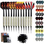 Flechette pointe plastique 12 flchettes avec 42 ailettes et 100 pointes