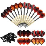 Fl�chettes - pointe plastique - 12 ailettes - 100 pointes - noir