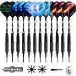 Flchettes  pointe plastique - jeu de 12 pices avec outils de flchettes lectroniques